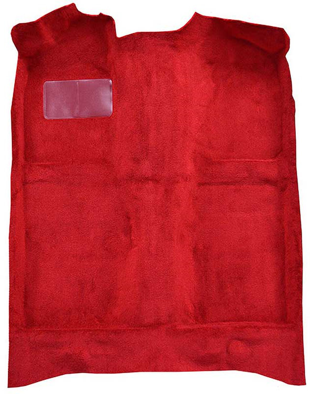 A4020B02 Passenger Area Cut Pile Molded Floor Carpet With Mass Backing 1979-81 Mustang; Red
