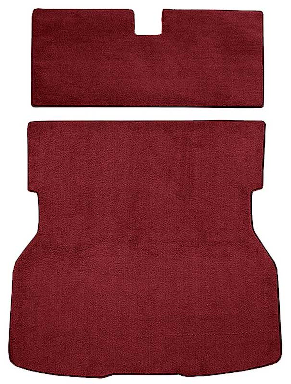 A4021B02 Rear Cargo Area Cut Pile Carpet Set With Mass Backing 1979-82 Mustang; Red