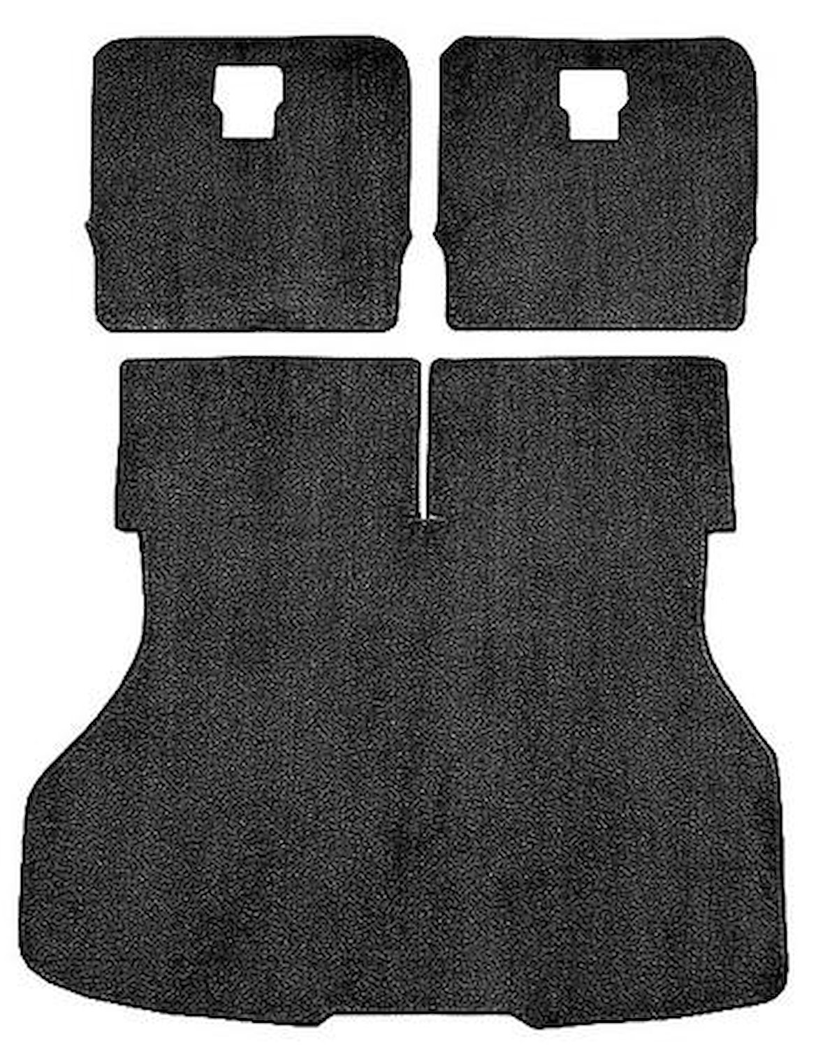 A4024B33 Rear Cargo Area Cut Pile Carpet Set With Mass Backing 1983-86 Mustang; Graphite