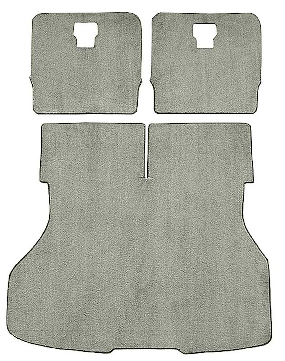 A4026B91 Rear Cargo Area Cut Pile Carpet Set With Mass Backing 1987-93 Mustang Hatchback; Antelope Neutral
