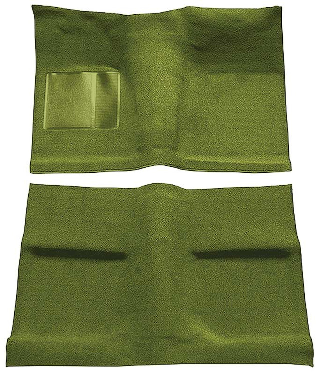A4031B19 Passenger Area Nylon Loop Floor Carpet Set With Mass Backing 1964 Mustang Coupe; Moss Green