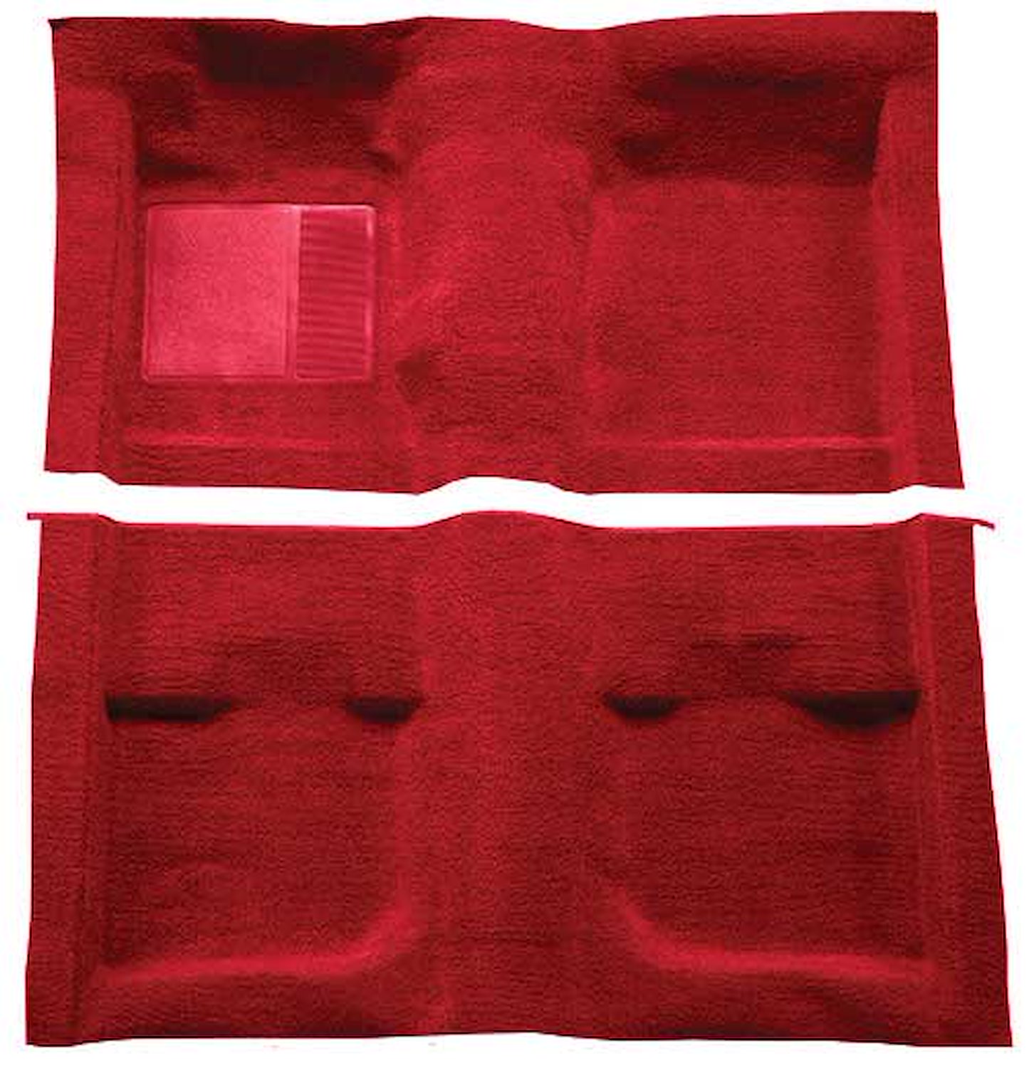 A4057A92 Passenger Area Nylon Loop Floor Carpet 1971-73 Mustang Coupe/Fastback; Medium Red