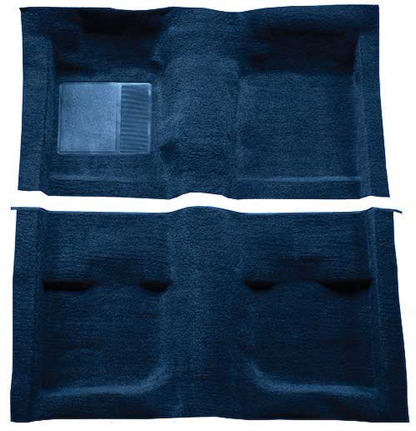 A4057B12 Passenger Area Nylon Loop Carpet 1971-73 Mustang Coupe/Fastback With Mass Backing; Dark Blue