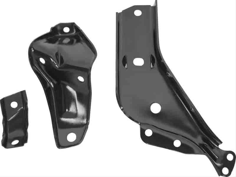 Front Bumper Bracket Set for 1964 Chevy Bel Air, Biscayne, Impala [3-Piece, Right/Passenger Side]