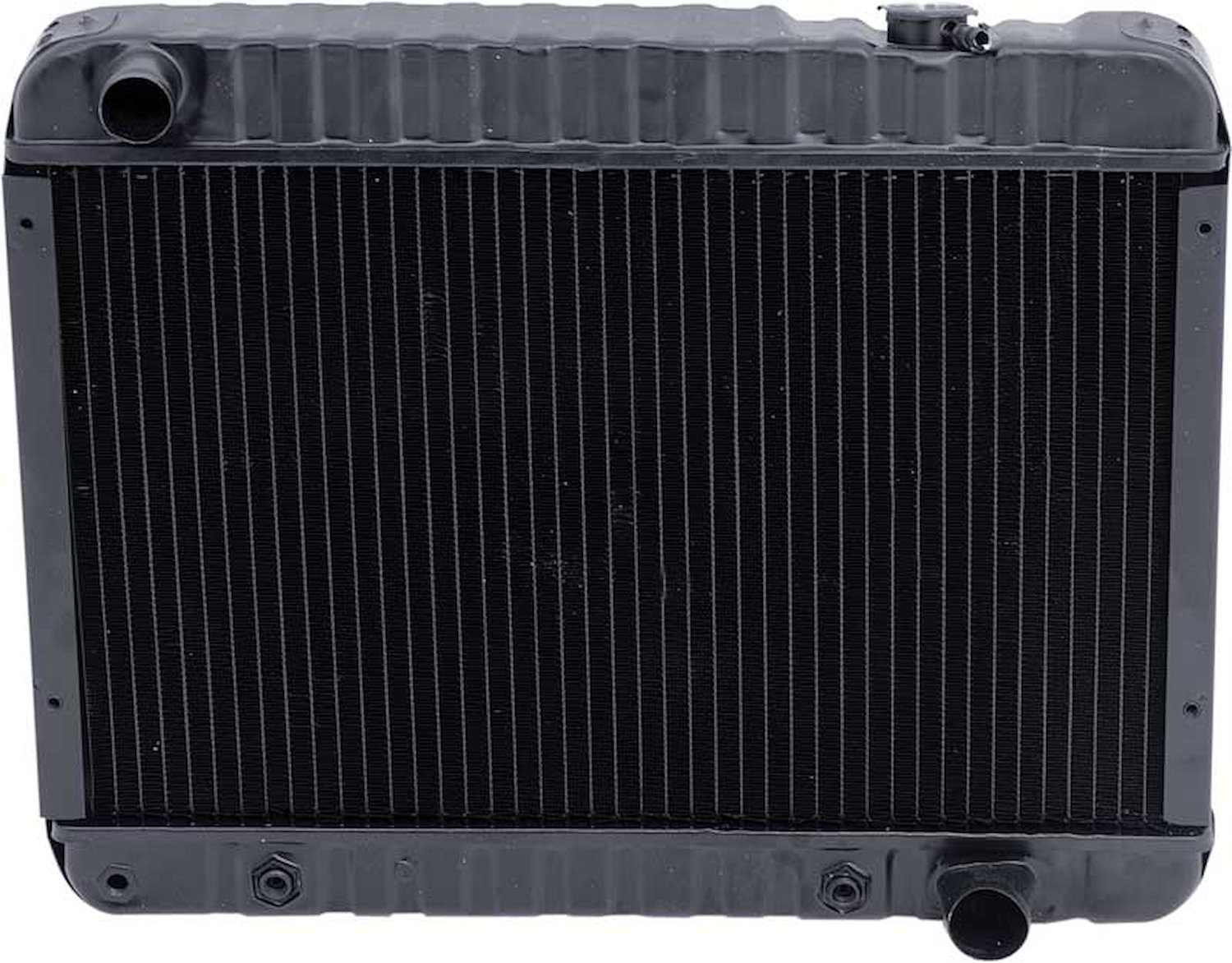 CRD1334A Radiator-63-67 Nova 327/350Hp A/T 4 Row LH Inlet Recessed Side Brckts (15-1/2"X25-3/8"X2-5/8" Core)