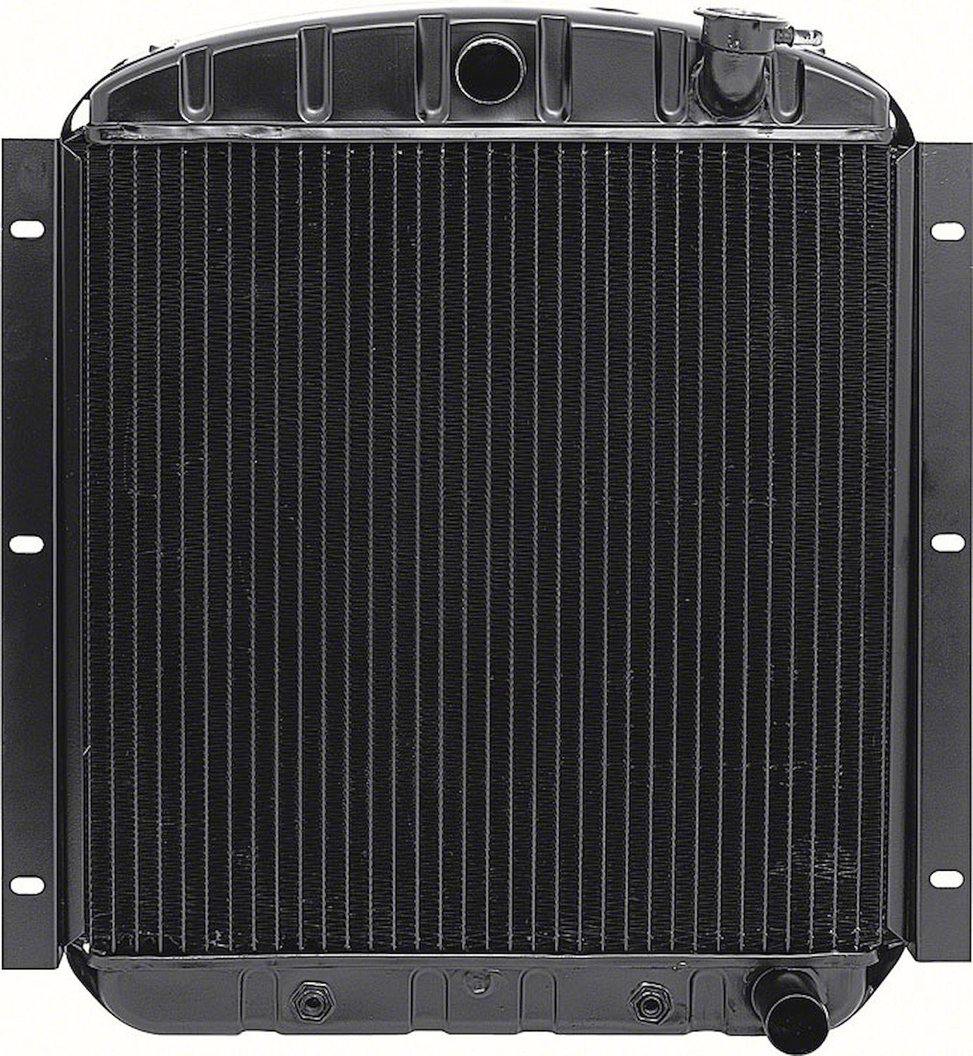 CRD9802A Radiator 1955-59 GMC 1/2 Ton L6/V8 With AT 4 Row Copper/Brass (19-7/8" x 21-3/8" x 2-5/8" Core)