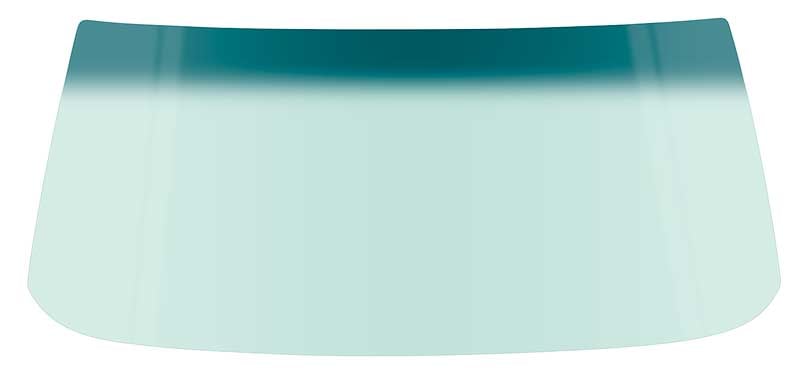 Replacement Windshield Glass for 1965-1968 Mopar C-Body Models [Blue Tint, Green Shade Strip]