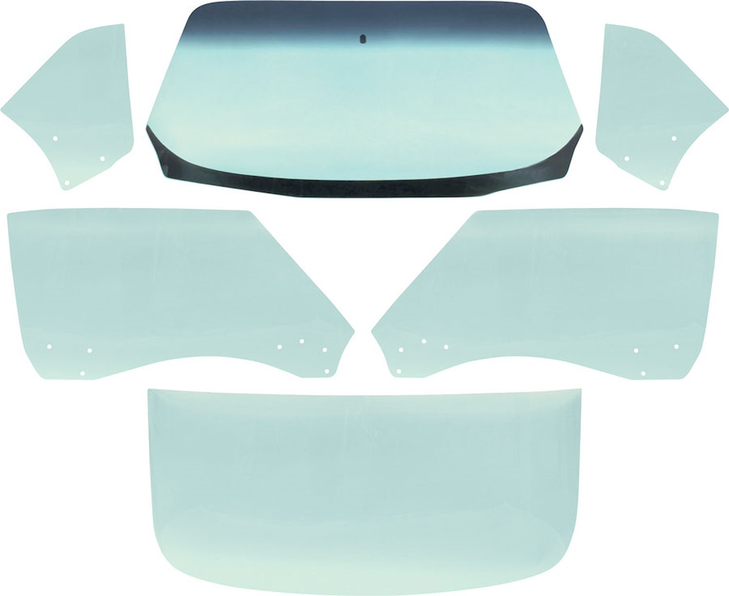 1968-69 F-BODY COUPE GLASS KIT TINTED