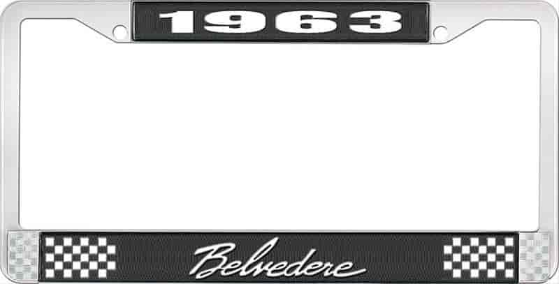 1963 Belvedere License Plate Frame - Black