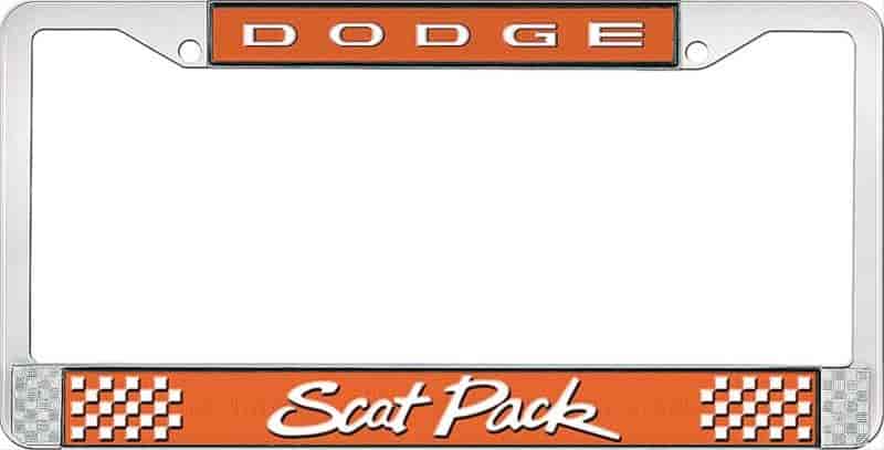 License Plate Frame Scat Pack - Go Mango Orange