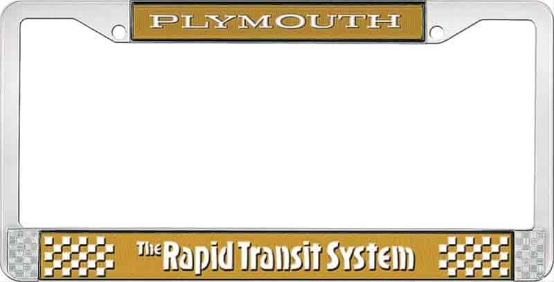 Bahama Yellow Plymouth Rapid Transit System License Plate Frame