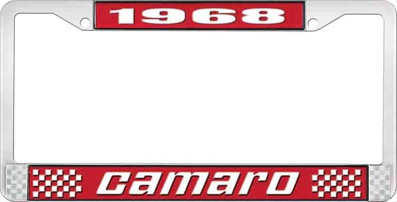 1968 Camaro License Plate Frame Style 2 Red