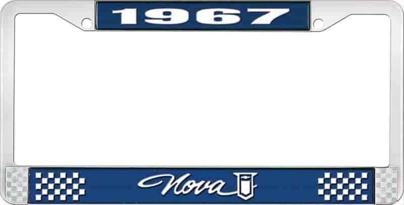 License Plate Frame 1967 Nova Style 1 Blue