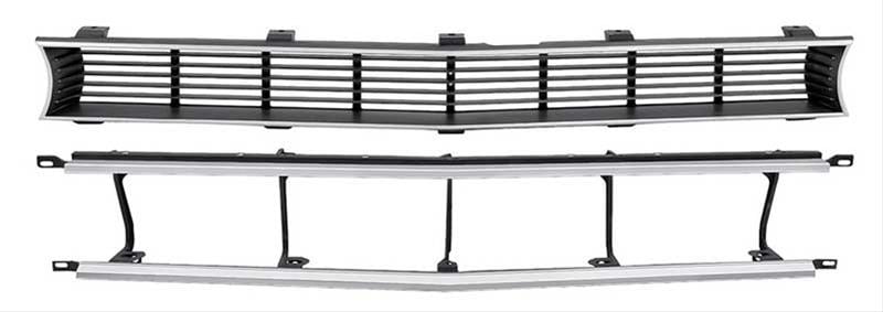 MB9922 Grill Assembly 1968 Plymouth Sport Satellite, GTX ; Center Grill Insert & Steel Grill Surround; w/ Upper & Lower Moldings