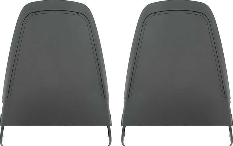 MD473100 Bucket Seat Back Panels 1970-71 Dodge, Plymouth A,B,E-Body; Early Style; Pair; Black