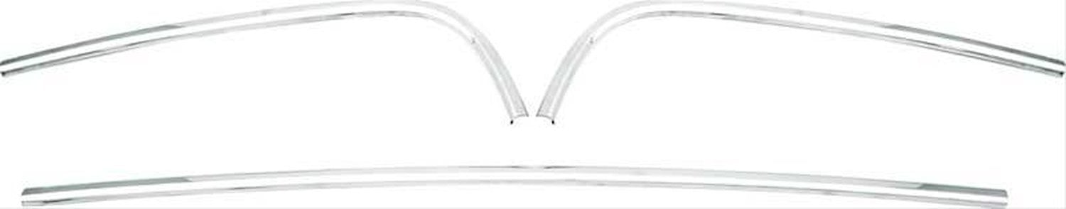 ME12227 Convertible Top Boot Well Molding Set 1970-71 Dodge Challenger; With Clips; 3-Piece Set