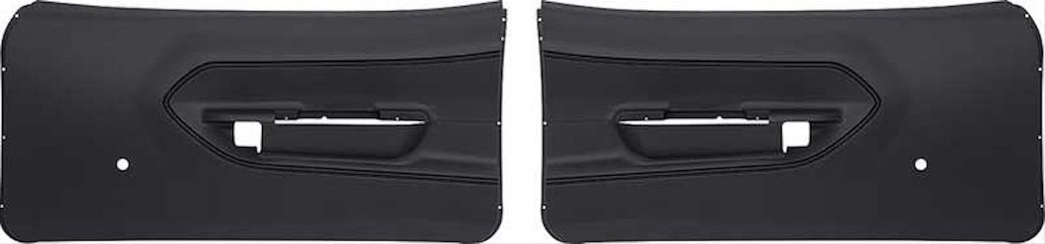 Front Door Panels for 1970-1974 Plymouth Barracuda, Cuda [Black, Left & Right Side]