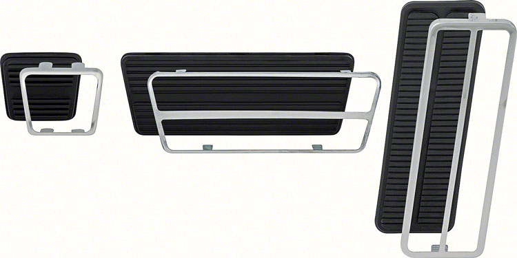 R5002 Pedal Pad and Trim Plate Kit-1968-81 GM; Auto Trans; 6 Piece Kit; Various Models