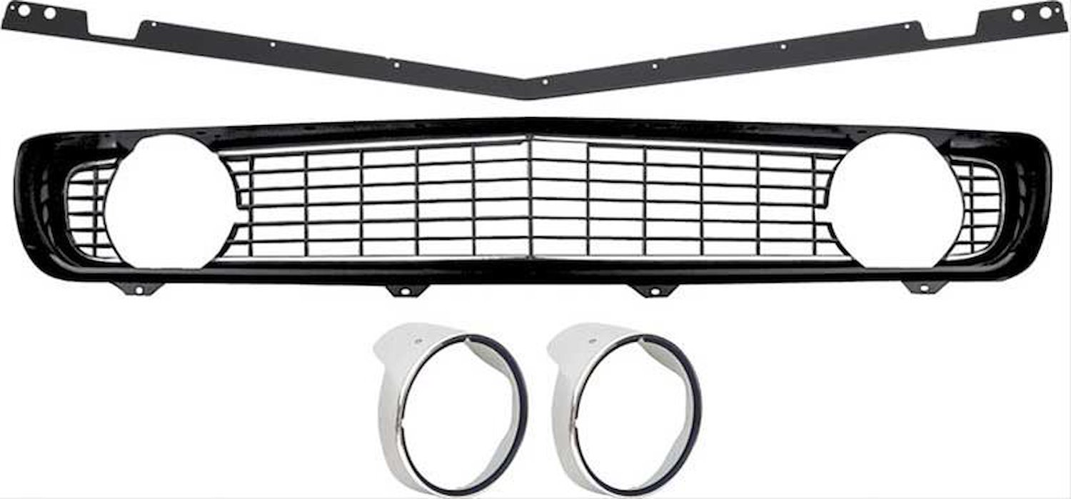 1969 CAMARO STANDARD COMPLETE GRILL KIT WITH CHROME