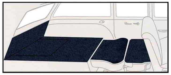 Superior Loop 5-Piece Carpet Set 1955-57 Chevrolet Wagon