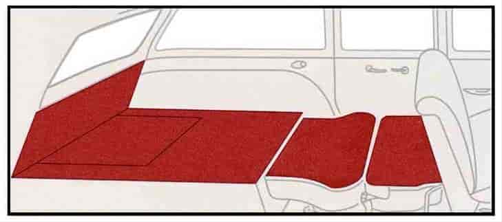 Superior Cut Pile 5-Piece Carpet Set 1955-57 Chevrolet Wagon