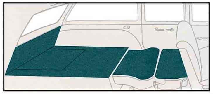 Superior Daytona Weave 5-Piece Carpet Set 1955-56 Chevrolet