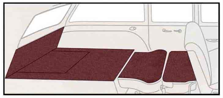 Superior Cut Pile 5-Piece Carpet Set 1955-57 Chevrolet Nomad