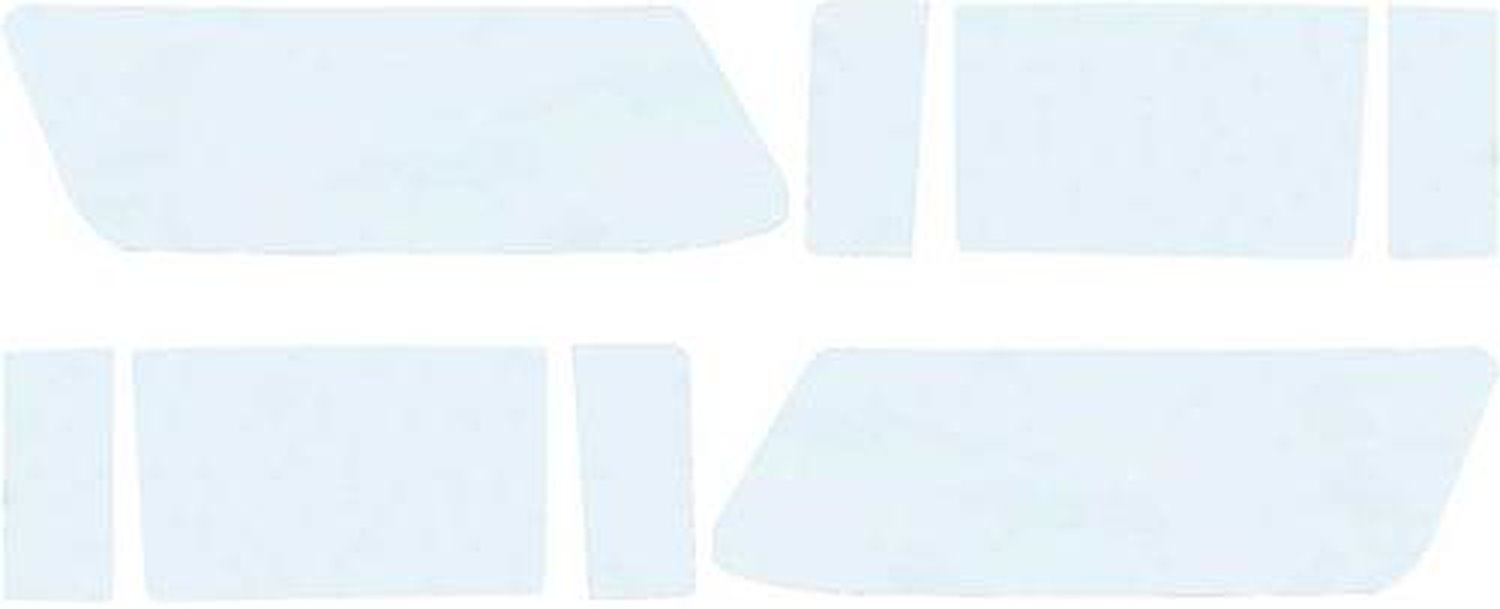 TF41057A Side Window Glass Set 1955-57 Chevrolet Nomad 8-Piece Clear