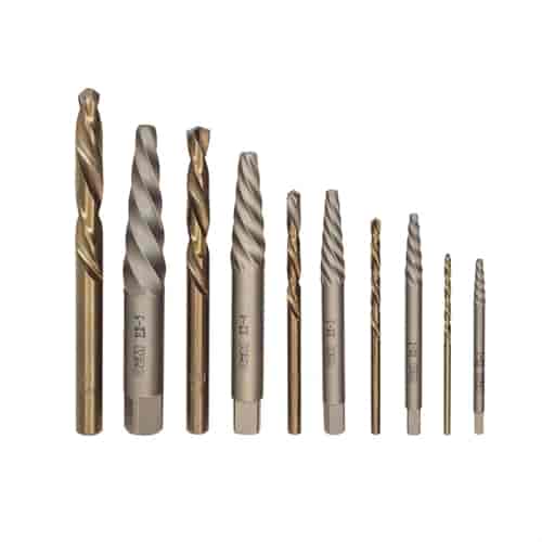10-Piece Spiral Extractor and Drill Bit Set