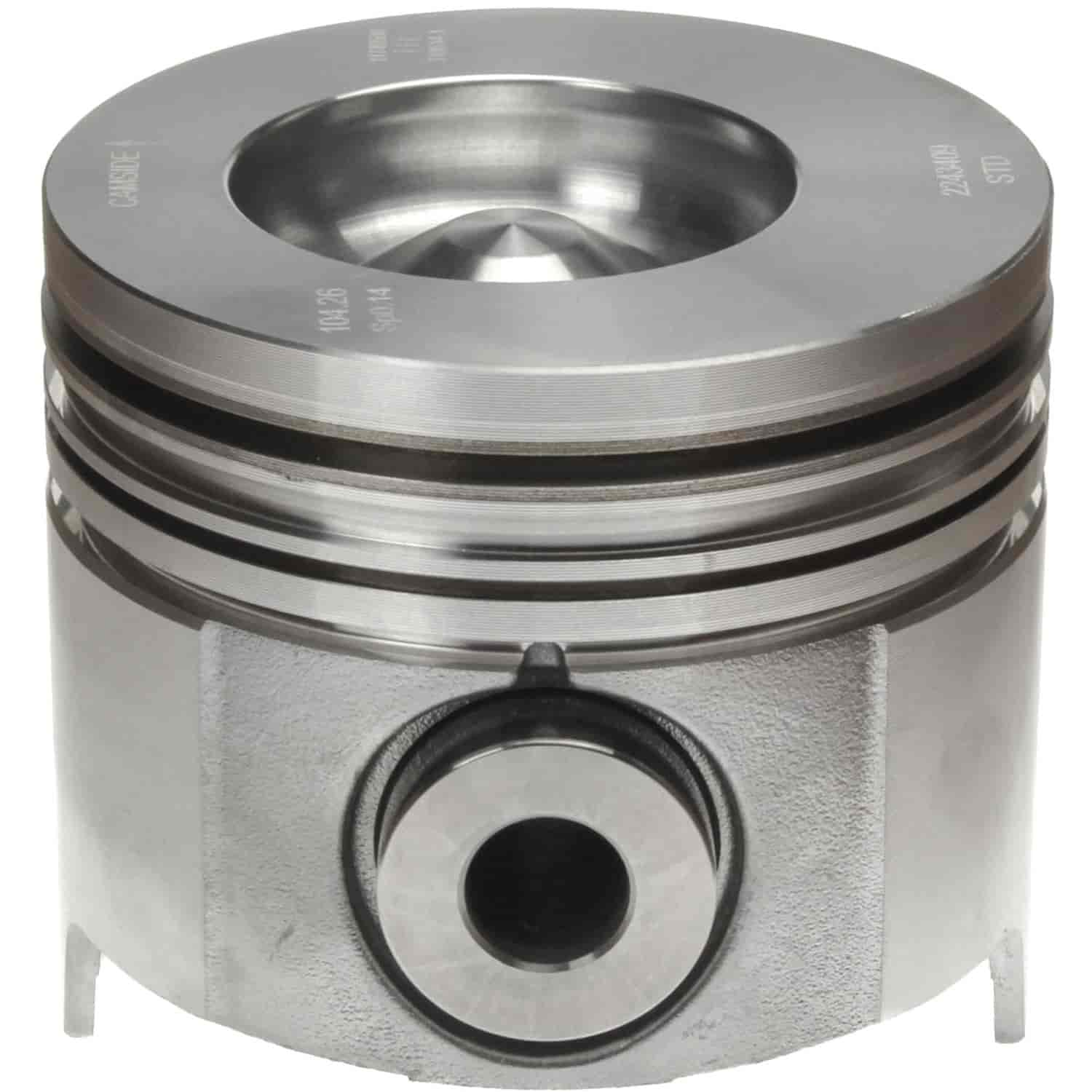 Piston With Rings 1994-2003 Ford/Navistar Powerstroke Diesel V8 7.3L with 4.110" Bore (Standard) Reduced Compression
