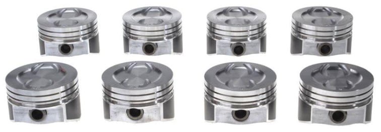 Piston Set With Rings for GM 5.7L 350 V8 DISH CT 020 W/PR MOLY