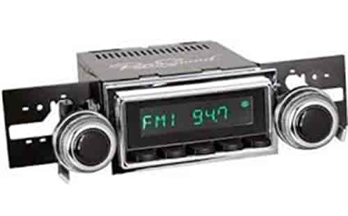 HCB-M2-302-06-76 Motor 2B Radio w/Chrome Face, Black Pushbuttons & Installation Bezel & Knobs Kit