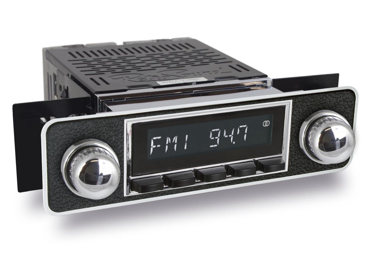 HCB-M2-503-06-76 Motor 2B Radio w/Chrome Face, Black Pushbuttons