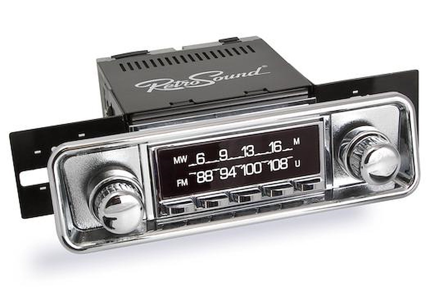 LAC-M1-307-06P-76P Motor 1B Radio w/Chrome Face, Installation Faceplate, Knobs Kit