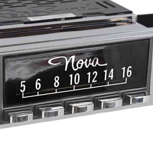 GM-licensed Vintage Look Radio Dial Screen Protectors Nova Logo
