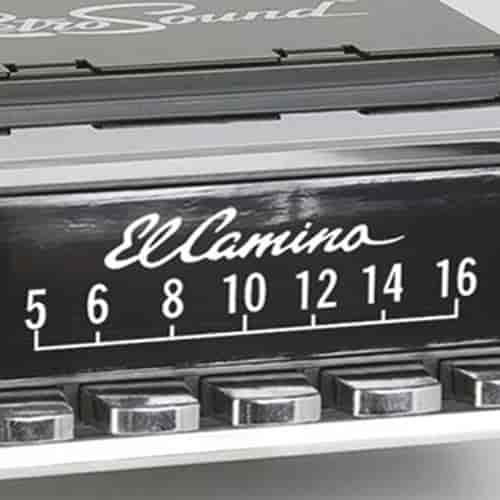 GM-licensed Vintage Look Radio Dial Screen Protectors El Camino Logo