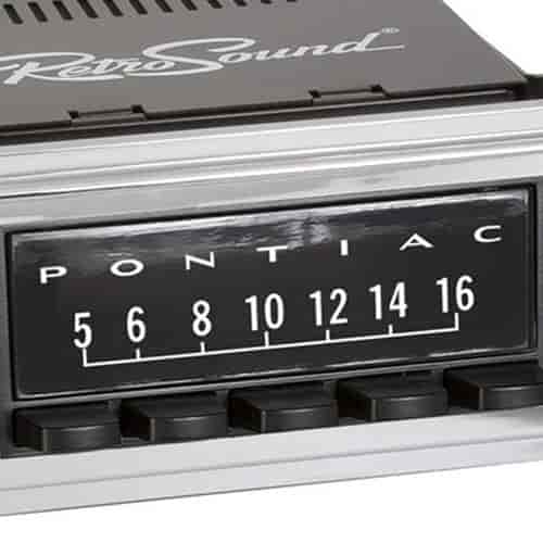 GM-licensed Vintage Look Radio Dial Screen Protectors Pontiac Logo