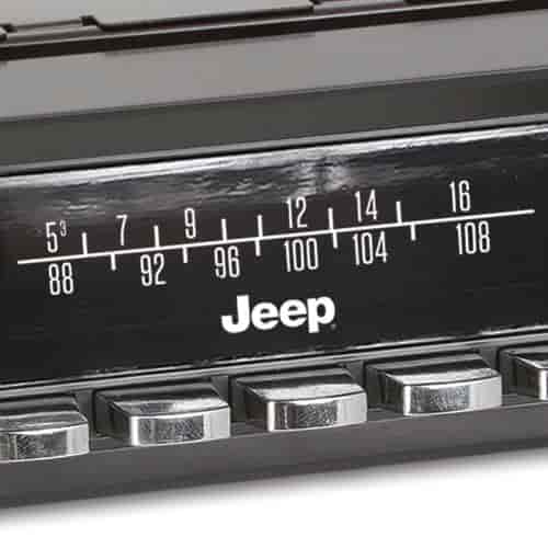 Mopar-licensed Vintage Look Radio Dial Screen Protectors Jeep Logo