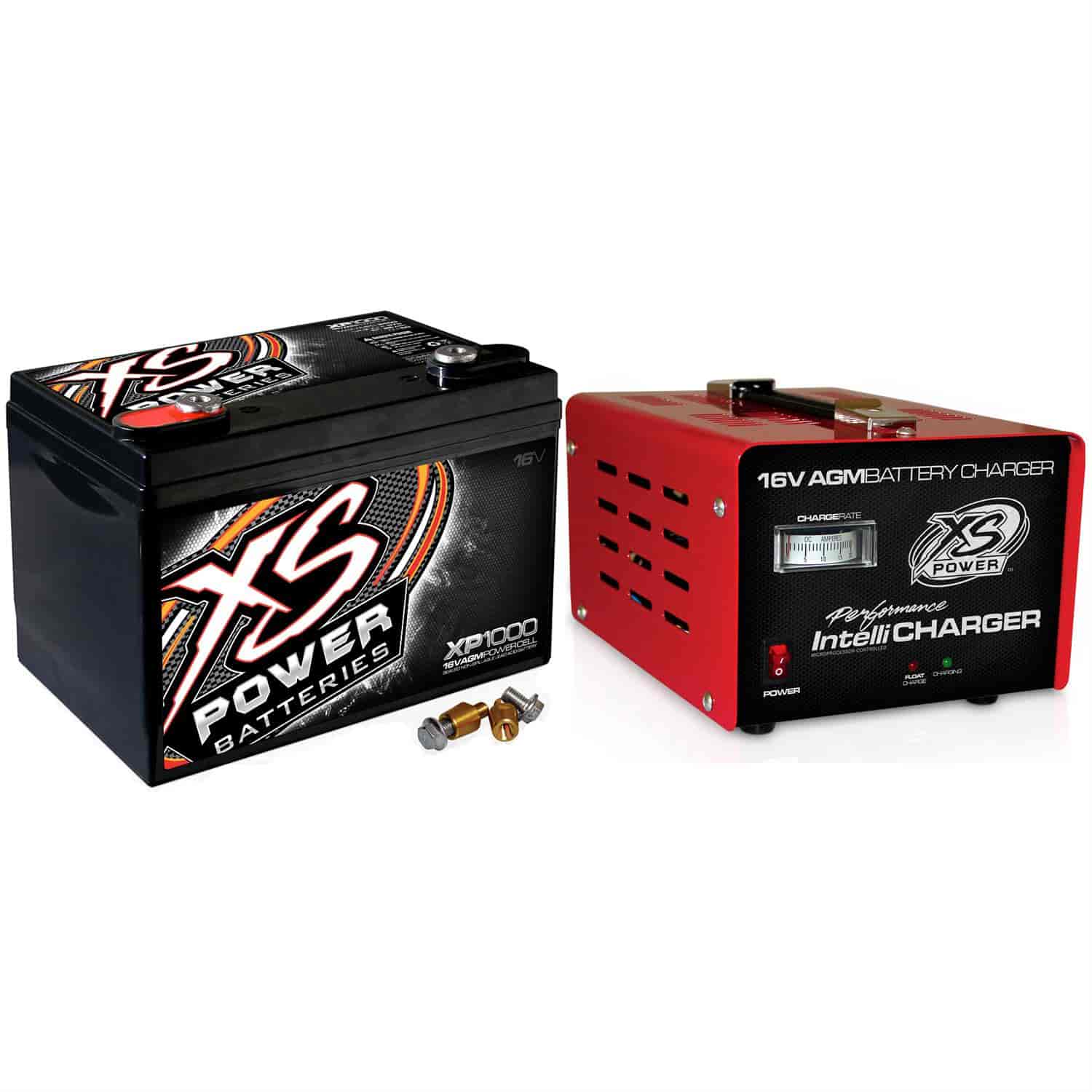 XS Power Batteries XP1000CK2: XP-Series AGM Battery & Charger Kit 16-Volt -  JEGS