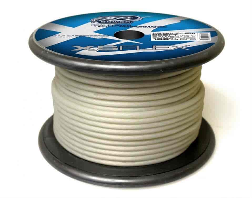 8 AWG Cable 100% Oxygen Free Tinned Copper Iced Clear 250 Spool