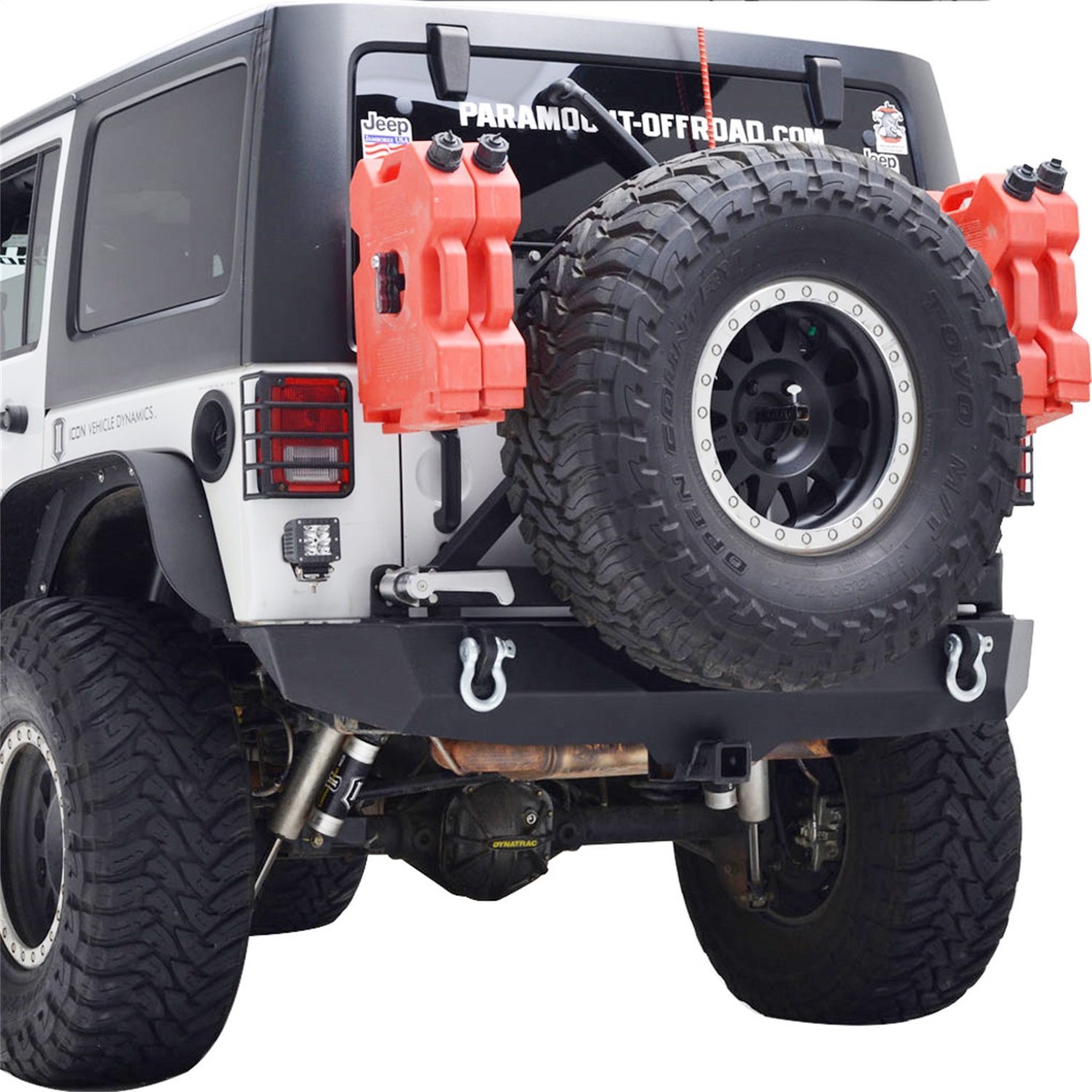 Body-Width Rear Bumper with SureGrip Tire Carrier For