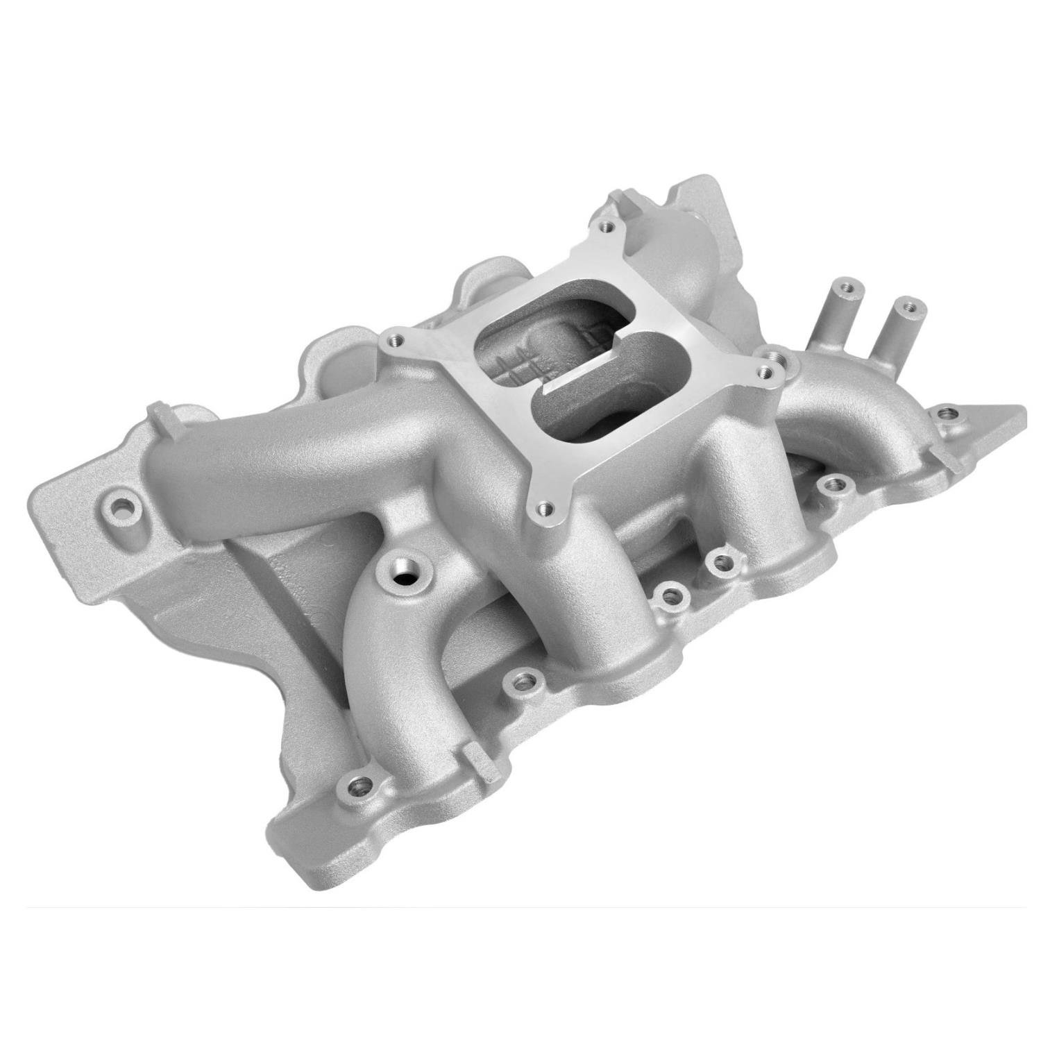 Aluminum Cooling Gap Dual-Plane Intake Manifold for 1970-1986 Ford 351 Cleveland [Satin]
