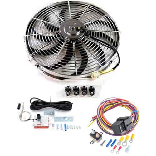Electric Fan Kit 16" Curved Blades Includes: