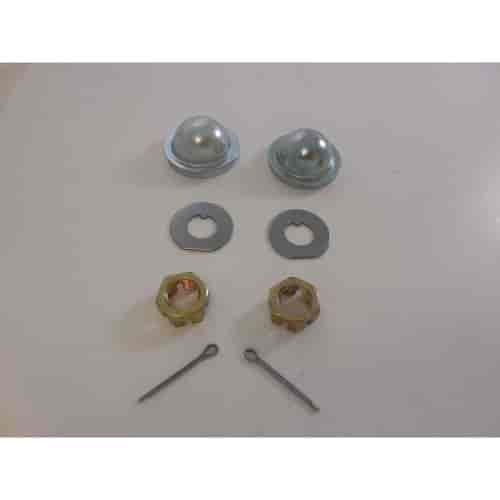 2 ROTOR HARDWARE KIT DUST CUP SPINDLE NUTS PIN / WASHERS
