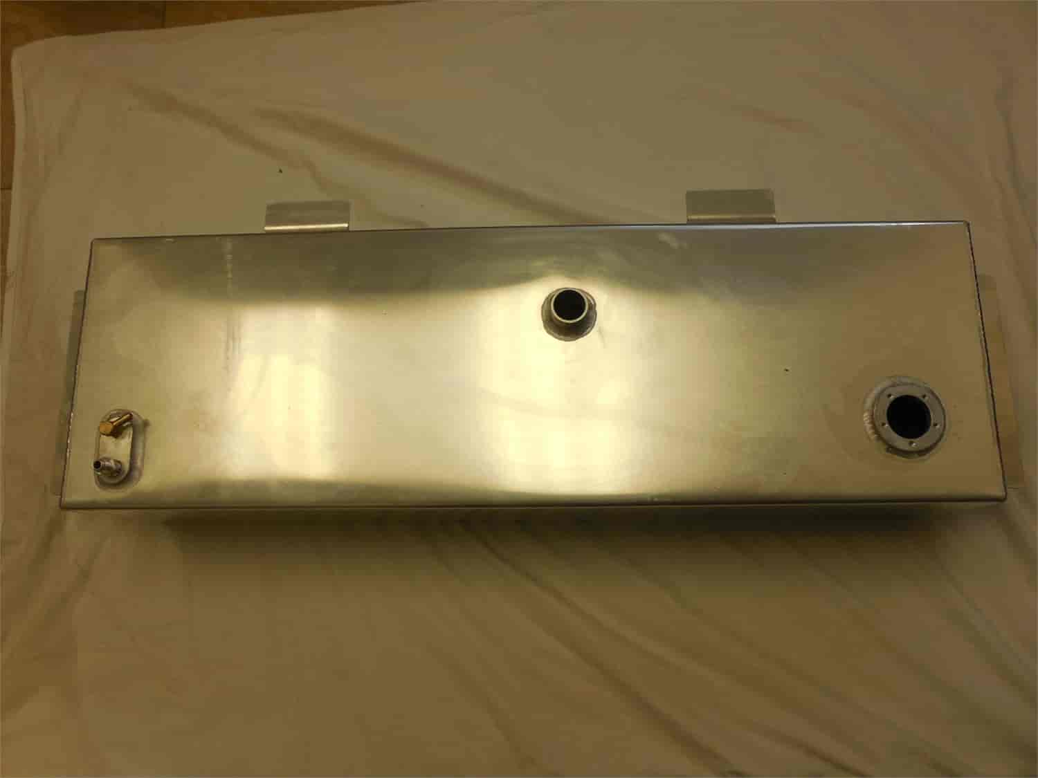 ALUM FUEL TANK 17 GALLONS FIT 1947-56 CHEVY PICKUP - CLEAR ANODIZED