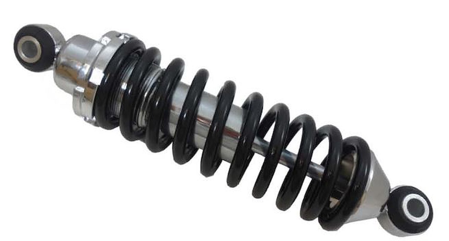 FRONT OR REAR COILOVER SHOCK W/BLACK COIL SPRING ABSORBER 250 LBS CHROME SHOCK