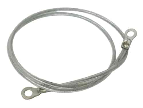 Plastic-Covered Chrome Lanyard Cables 24"