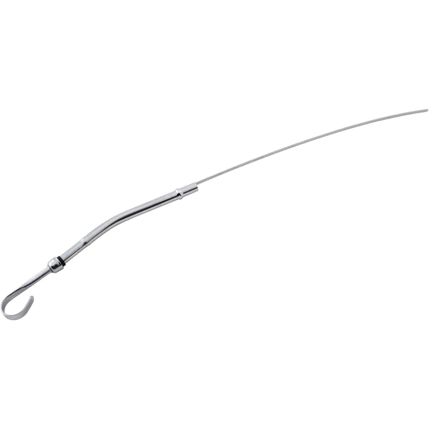 Fits 1955-1977 Small Block Chevy Engines For Driver Side Block Location Steel JEGS Chrome Engine Oil Dipstick 19” Long 