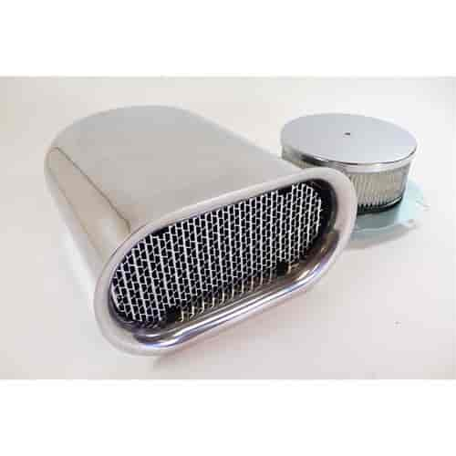 Hilborn Style Aluminum Mini Hood Scoop Single Quad