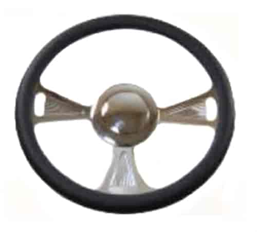Classic 3-Slot Billet Aluminum Steering Wheel 14